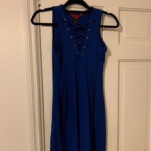 Blue Tie up dress